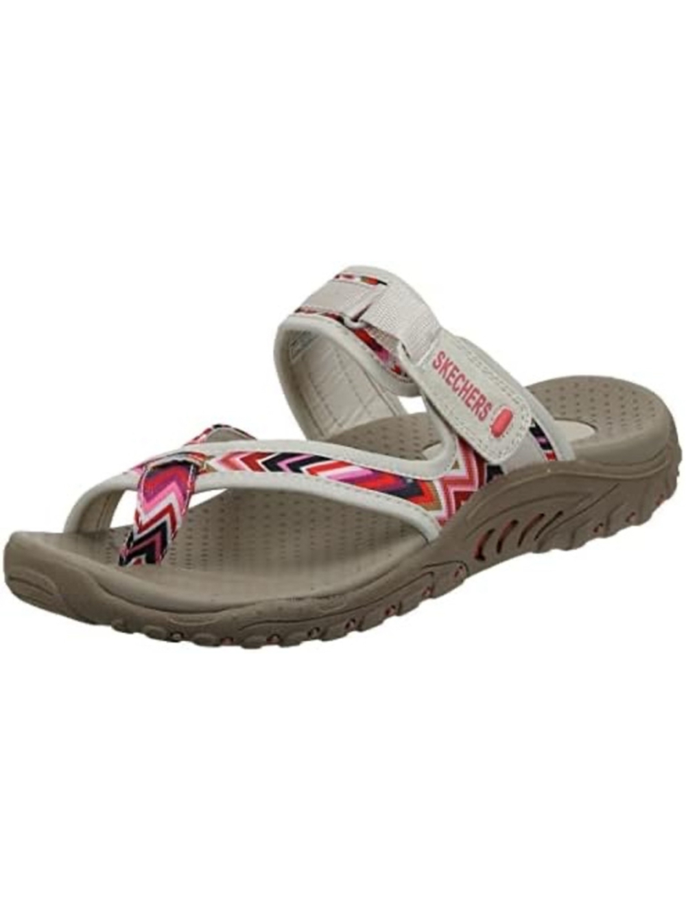 Women's Skechers Reggae-Zig Swag Flip-Flop Sandals in Natural Size 9